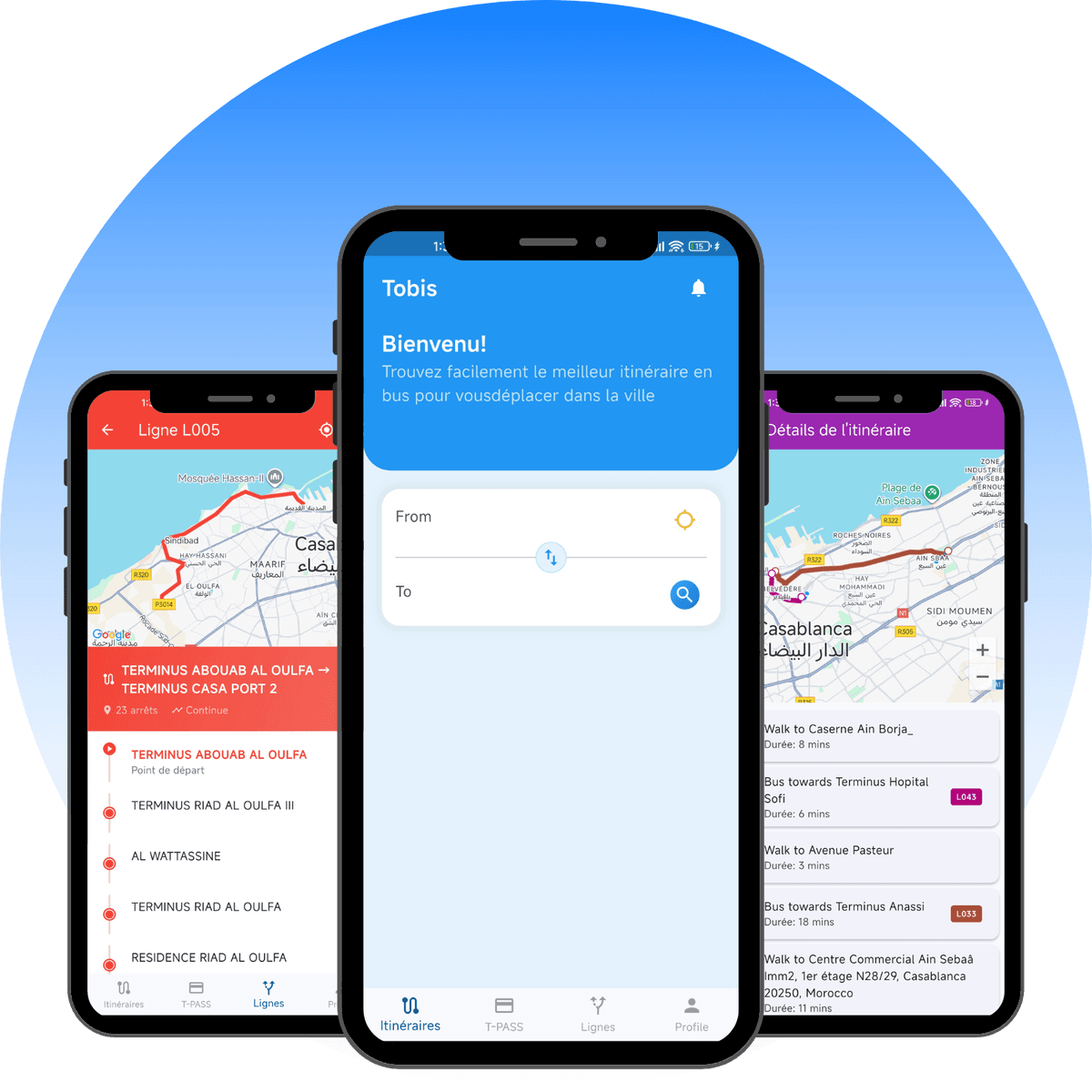 A classic light blue and white van parked on the side of a road.